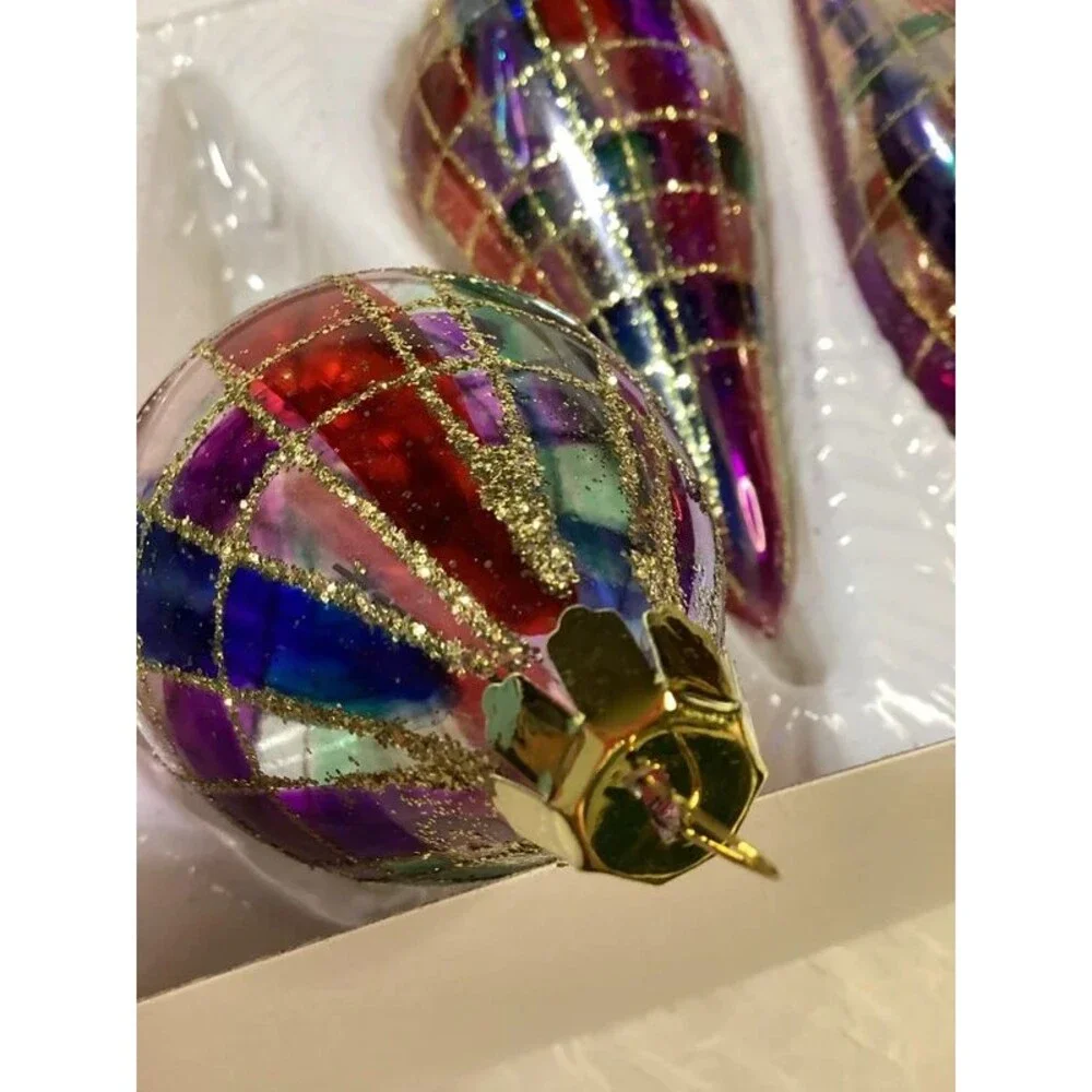 Beautiful Glass Commodore Christmas Classic Ornaments Two Complete Boxes (8)